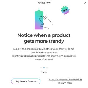עיצוב UX/UI של שירלי גואטה: מעקב אחר טרנדים במוצרים באמצעות AI.